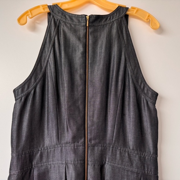 Rachel Roy high neck halter dress with box pleats and pockets - Picture 3 of 12